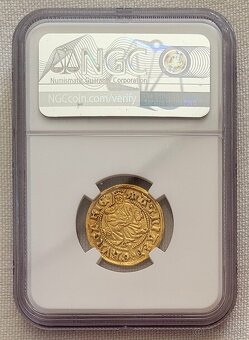 Zlatý dukát Matej Korvín, 1483-1485, Nagybánya, NGC MS62 - 2