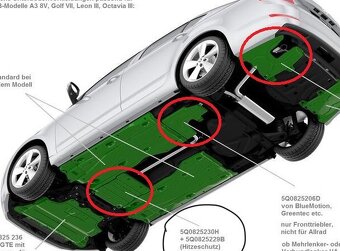 Octavia 3 Golf 7 Leon 3 kryt podvozku Audi A3 8V - 2
