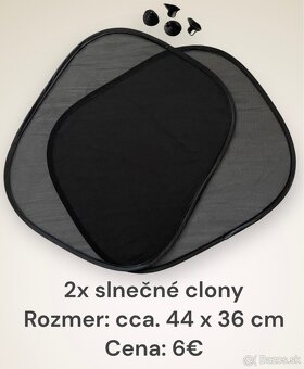 2x slnečné clony do auta - 2