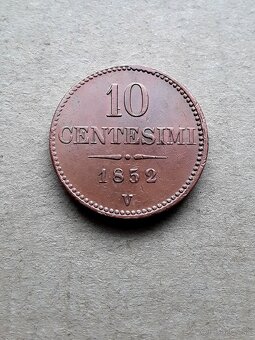 10 centesimi 1852 V - 2