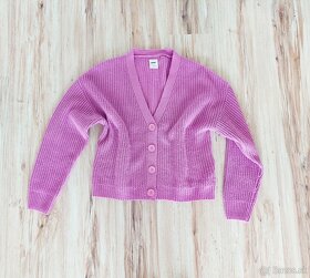 Lilavý sveter/kardigan na gombíky - 2