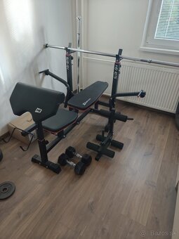 Tréningová lavica + 70kg závaží + 2x 7kg jednoručky - 2