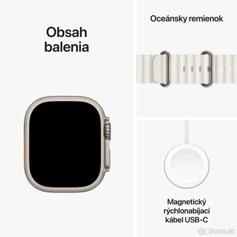 Apple Watch Ultra 2 49 mm TITAN/biely ramienok - 2