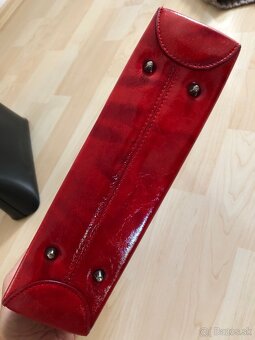 Červená kabelka kožená - 2