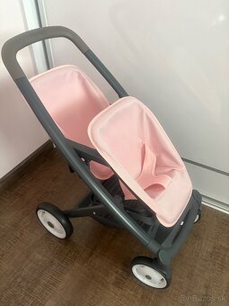 Smoby Športový kočík pre bábiky dvojčatá Maxi Cosi svetlo ru - 2