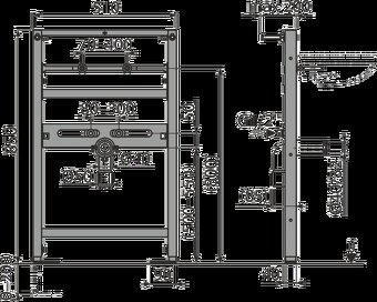 Montážny rám pre umývadlo, Alcaplast, Alcadrain A104/850 - 2