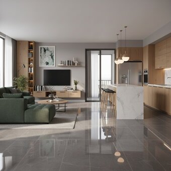 Dlažba/obklad 120x60 lesk Ice a Grey, veľkoformát - 2