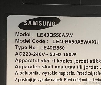 Samsung LE40B550 / 100cm uhlopriečka - 2