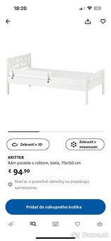 Detská posteľ 70x 160 - 2