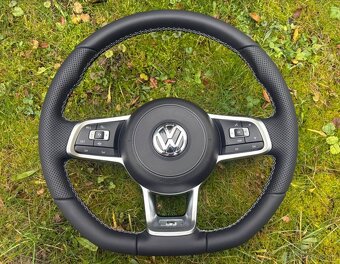 -Rline VW VOLANT KOZENY MULTIFUNKCNY biele šitie - 2