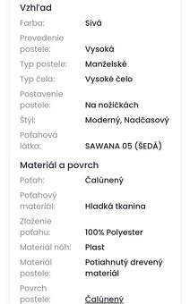 Posteľ Boxspring 160x200 cm - 2