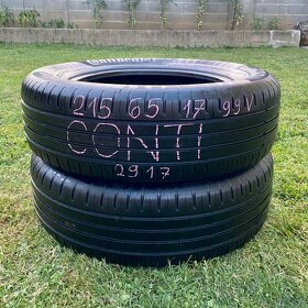 215/65 r17 letné Continental 99V 2 kusy - 2