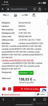 Predám novú Lambda sondu - 2