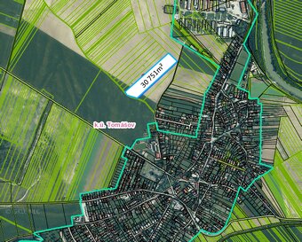 Predaj pozemku 30 751 m² v blízkosti zastavaného územia v ob - 2