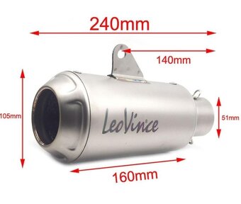 Na predaj Nový Univerzálny Športový moto výfuk Logo LeoVince - 2