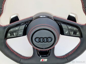 VYHRIEVANY AUDI Kožený volant Červená niť +AIRBAG + F1 PADLA - 2