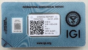 Neosadený Prírodný Diamant ( 0,30 ct ) - 2