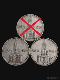 2 Marky 1934 A, G, J - kostol s dátumom - 2