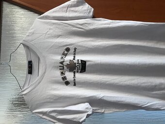 DSQUARED white pánske tricko XL made in italy - 2