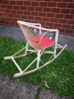 Detské hojdacie kreslo retro ratanové - 2