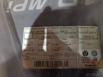 Predám Kryt Motora na 1.0mpi Fabia (originálny diel) - 2