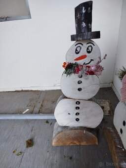 Doma robený snehuliak ako dekorácia - 2
