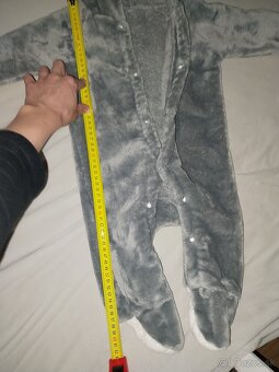 Plyšový jemný detský overal - 2