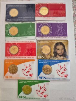 Predám kartičky Vatikánu: 50 centová minca + známka - 2