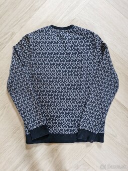 Michael Kors monogram cierna mikina top s dlhym rukavom - 2