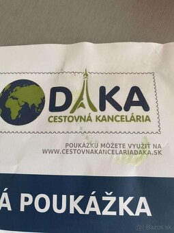 Predám poukaz od cestovnej kancelárie DAKA - 2
