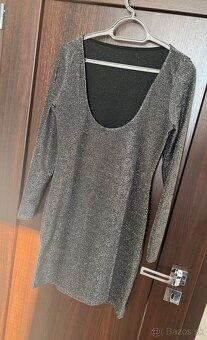 H&M Damske saty kratke spolocenske trblietave - 2