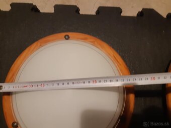 Drevené stropné svietidlá – 20 ks, priemer 30–35 cm - 2