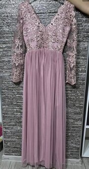 Ružové spoločenské šaty L a S - 2