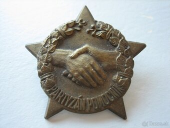 Partyzán pomocník. Partizánsky odznak. SNP. - 2