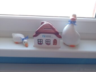 Keramika húsky a domček, - 2