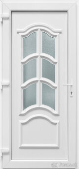 PLASTOVÉ VCHODOVÉ DVERE BIELE 980mm.x2080mm. - 2