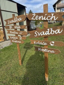 Drevene nadpisy a tabulky na svadbu - 2