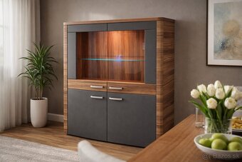 Moderný príborník, vitrína - 2