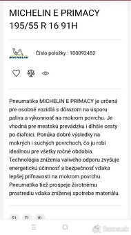 Letné pneumatiky 195/55/R16 - 2