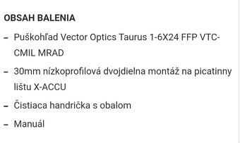 Puškohlad Vector Optics Taurus 1-6x24 - 2