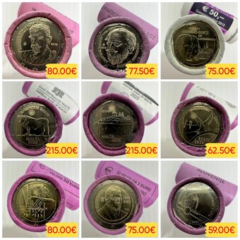 2 euro rolky mincí - 2