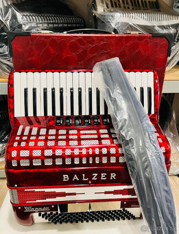Predám krásny Taliansky akordeón Balzer Wagner 96 basový, to - 2