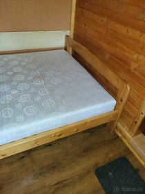 drevena dvoj. postel + 1x matrac - 2