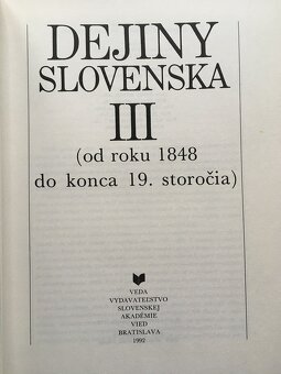 Dejiny Slovenska III. ( od roku 1848 do konca 19. storočia - 2