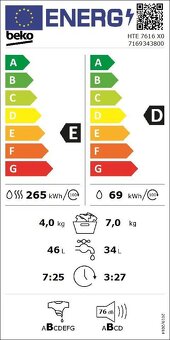 Práčka so sušičkou BEKO HTE7616X0 - 2