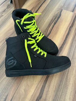 Topánky na motorku Ozone Town čierno-fluo žlté - 2