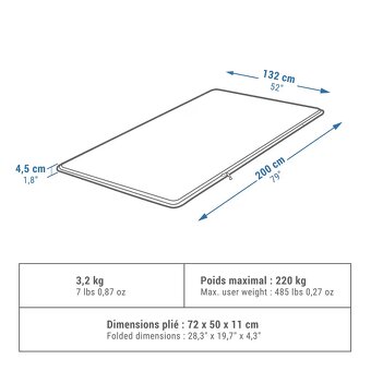 QUECHUA Kempingový samonafukovací matrac Comfort 132 cm - 2