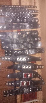 Kožené rockové, metalové náramky - 2