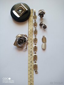 Set strieborných šperkov z motívom ruže - 2