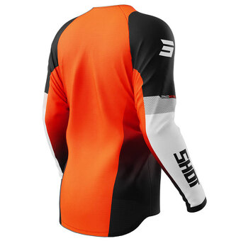 dres nohavice komplet set, oranžový čierny shot race - 2